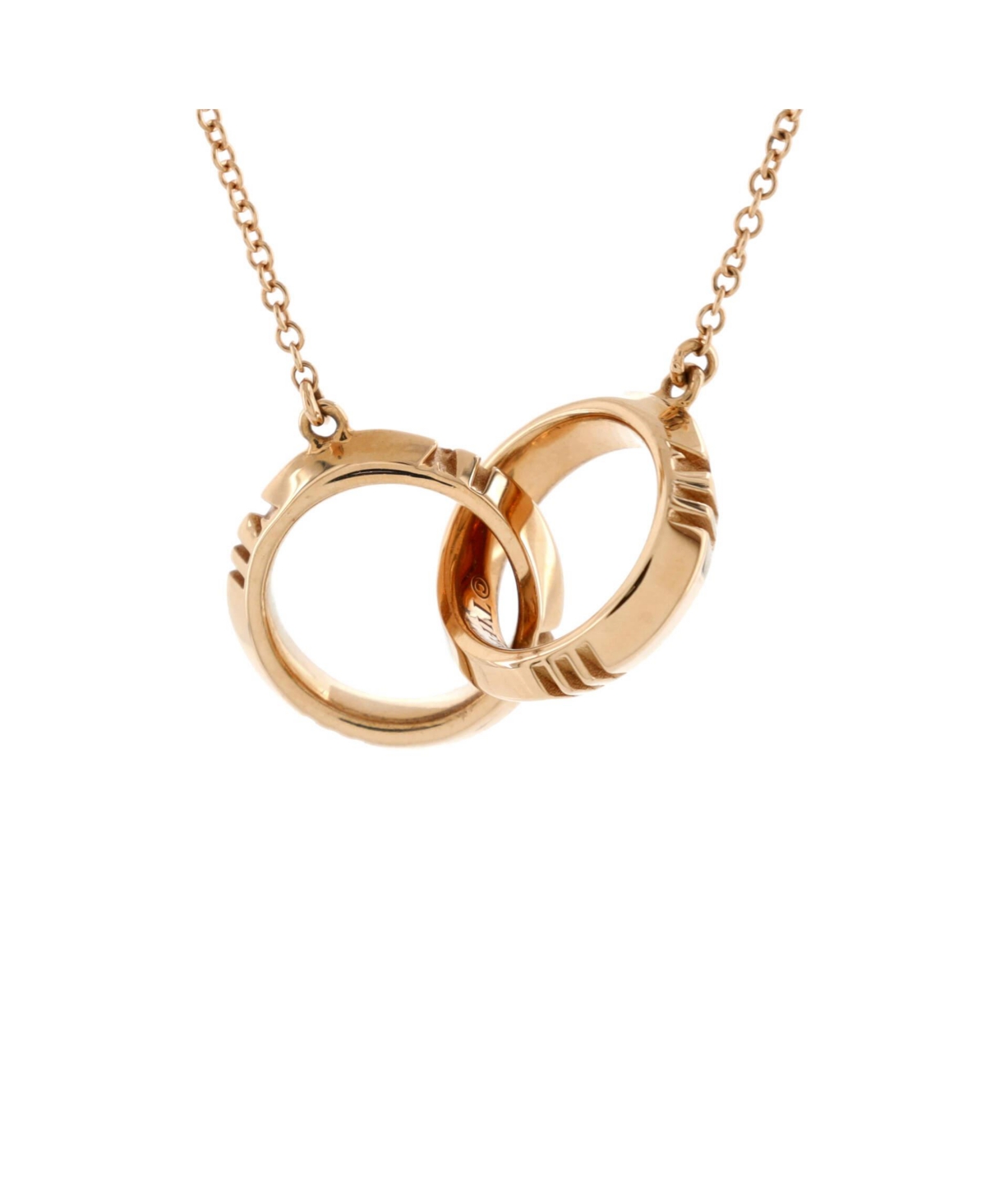 Pre-Owned Tiffany & Co. Atlas X Closed Interlocking Pendant Necklace - 18k rose gold