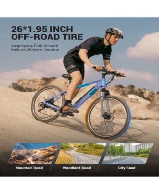 350W Electric Bike 26" Electric Mountain Bike for Adults, 36V Built-in Hidden Removable Battery with Shimano 7 Speed City Commuter Bike for Man Woman