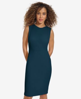 Women's Crewneck Sleeveless Sheath Dress