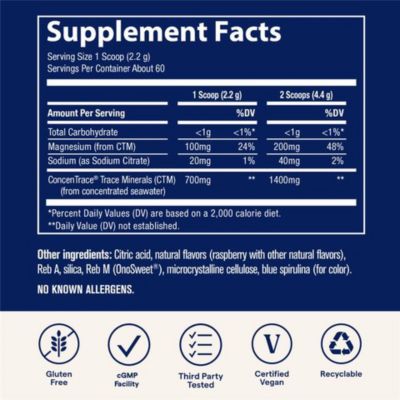 ConcenTrace Daily Mineral Powder Supports Energy & Digestion - 60 Servings