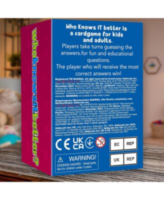 Who Knows Me Better? - Teens & Family Card Trivia Game | Fun Learning & Educational Questions for Teens & Families
