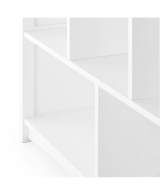 Guiedecraft Kids' Classic Bookshelf - White: Children's Wooden Playroom Shelving Bookcase for Toys, Cube Organizer and Cubby Storage