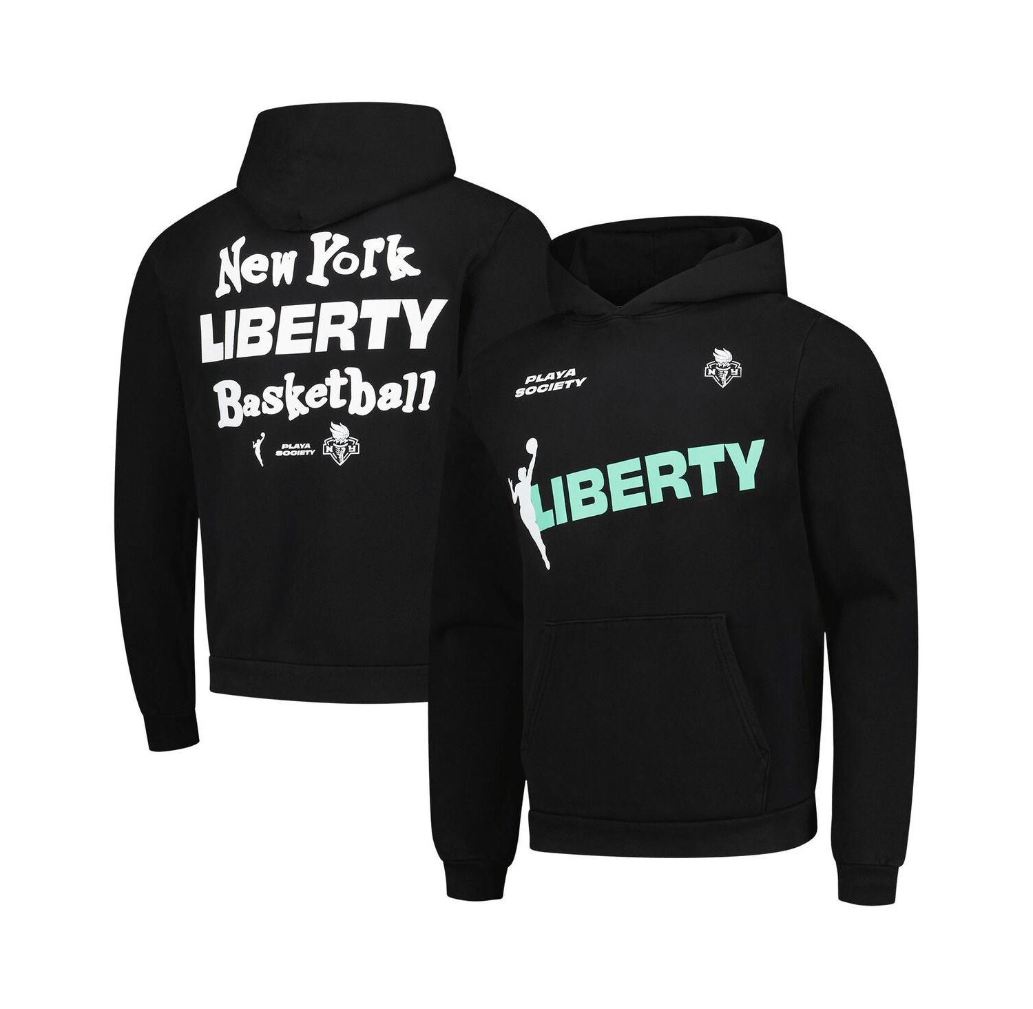 Men's and Women's Black New York Liberty Team Pullover Hoodie