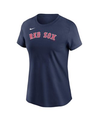 Women's Roman Anthony Navy Boston Red Sox Fuse Name Number T-Shirt