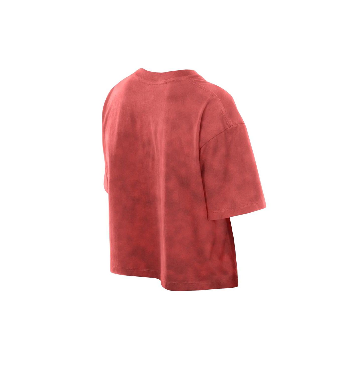Женская футболка New Era Red Kansas City Chiefs Cropped Boxy Sport Classics Mineral Wash — фото 2