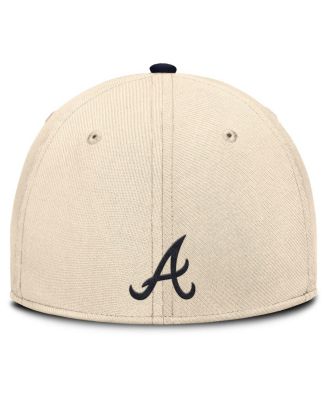 Men's Natural/Navy Atlanta Braves Statement Rise Performance Flex Hat