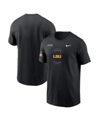 Nike - Men's Black LSU Tigers 2025 Military Appreciation Performance T-Shirt
