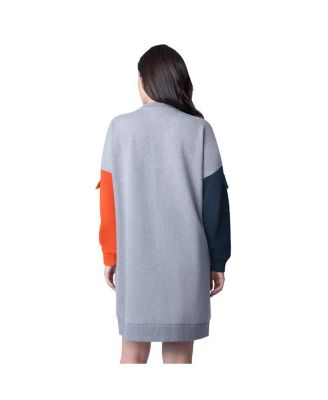 Women's Heather Gray Houston Astros Free Ball Long Sleeve Sneaker Dress