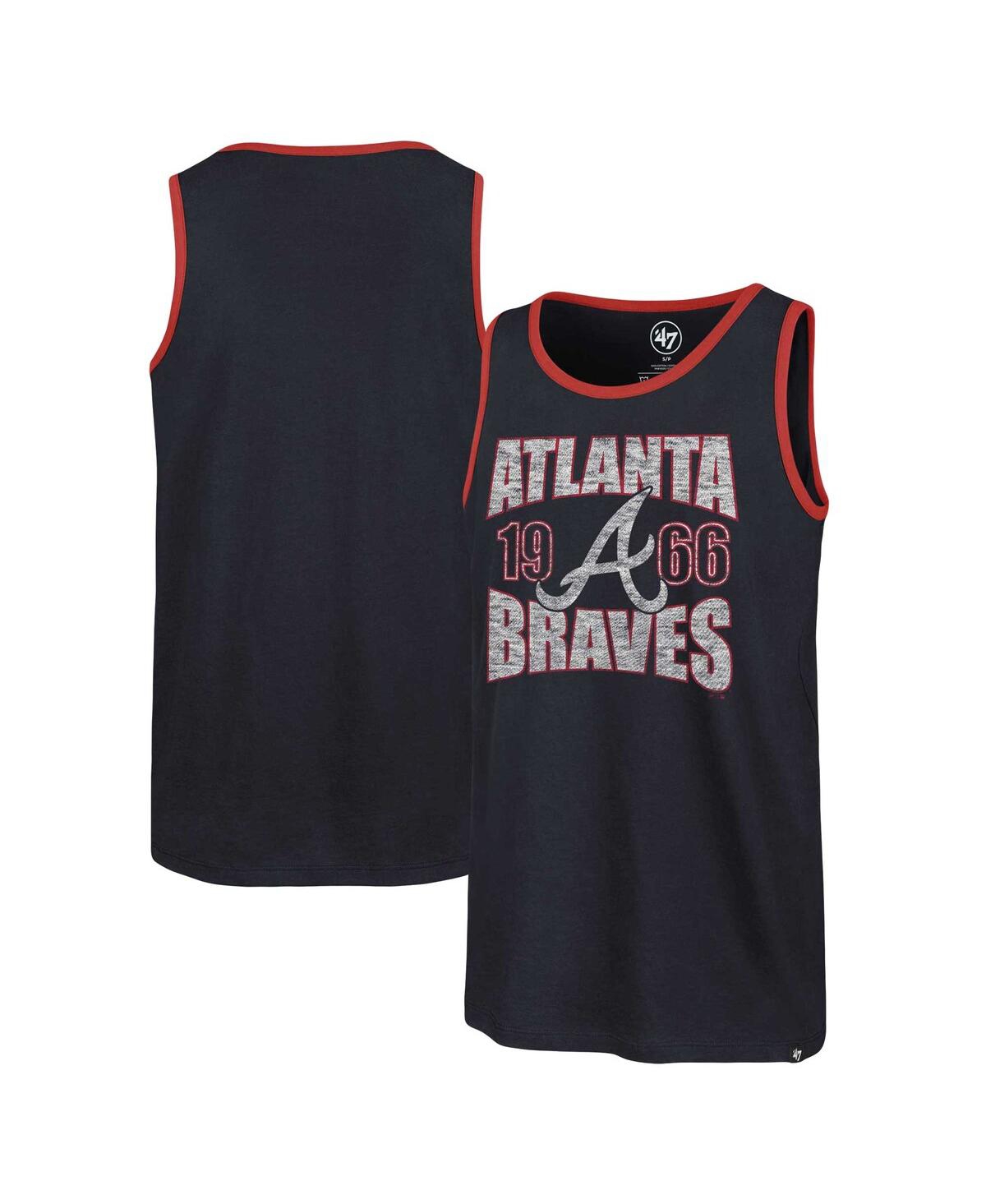 Men's Navy Atlanta Braves Upload Franklin Tank Top - Navy
