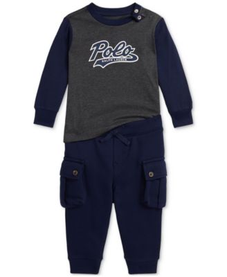 Polo Ralph Lauren - Baby Boys Cotton Jersey Tee & Fleece Cargo Pant Set