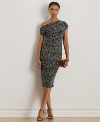 Lauren Ralph Lauren - Women's Paisley Jersey Off-the-Shoulder Dress