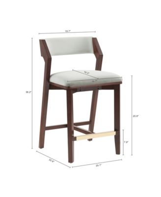 Patricia 36.2" Velvet Upholstered Counter Stool