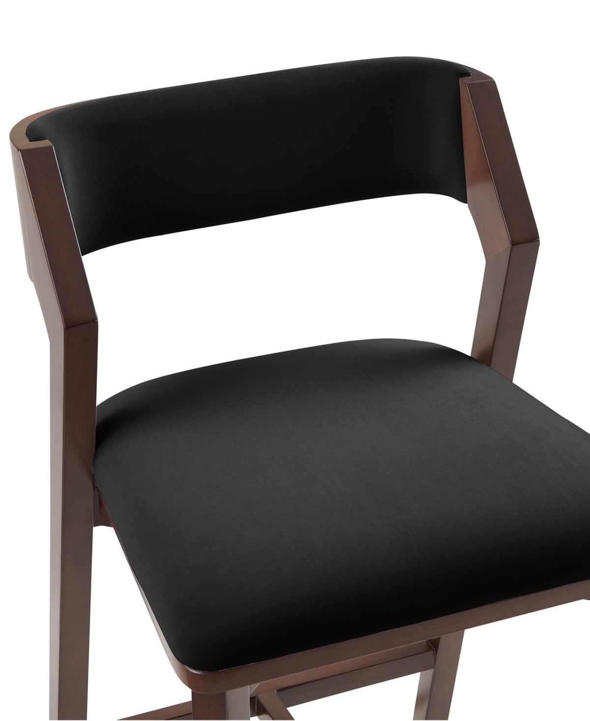 Manhattan Comfort 36.2" Patricia Velvet Upholstered Counter Stool In Black