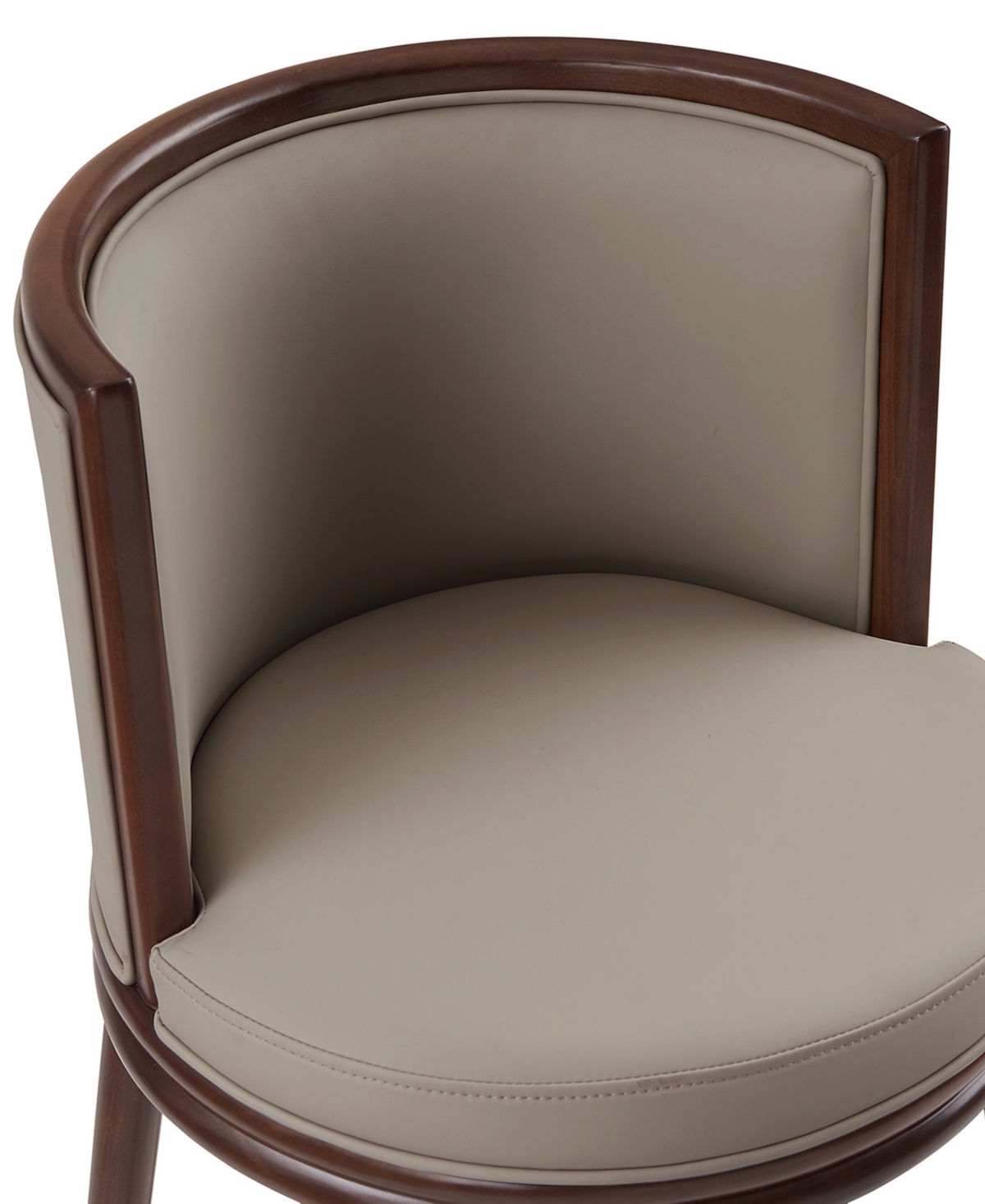 Manhattan Comfort 37.6" Evalyn Faux Leather Upholstered Counter Stool In Brown