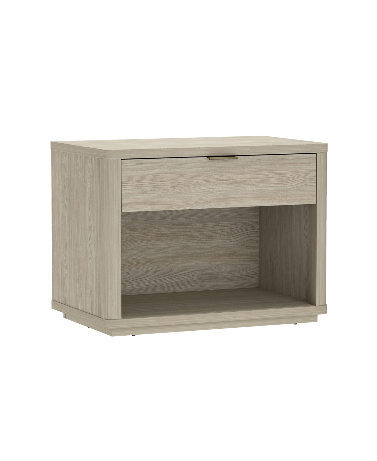 Manhattan Comfort 32" Evelyn Wood 1-drawer Nightstand In Brown