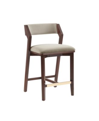 Patricia 36.2" Velvet Upholstered Counter Stool