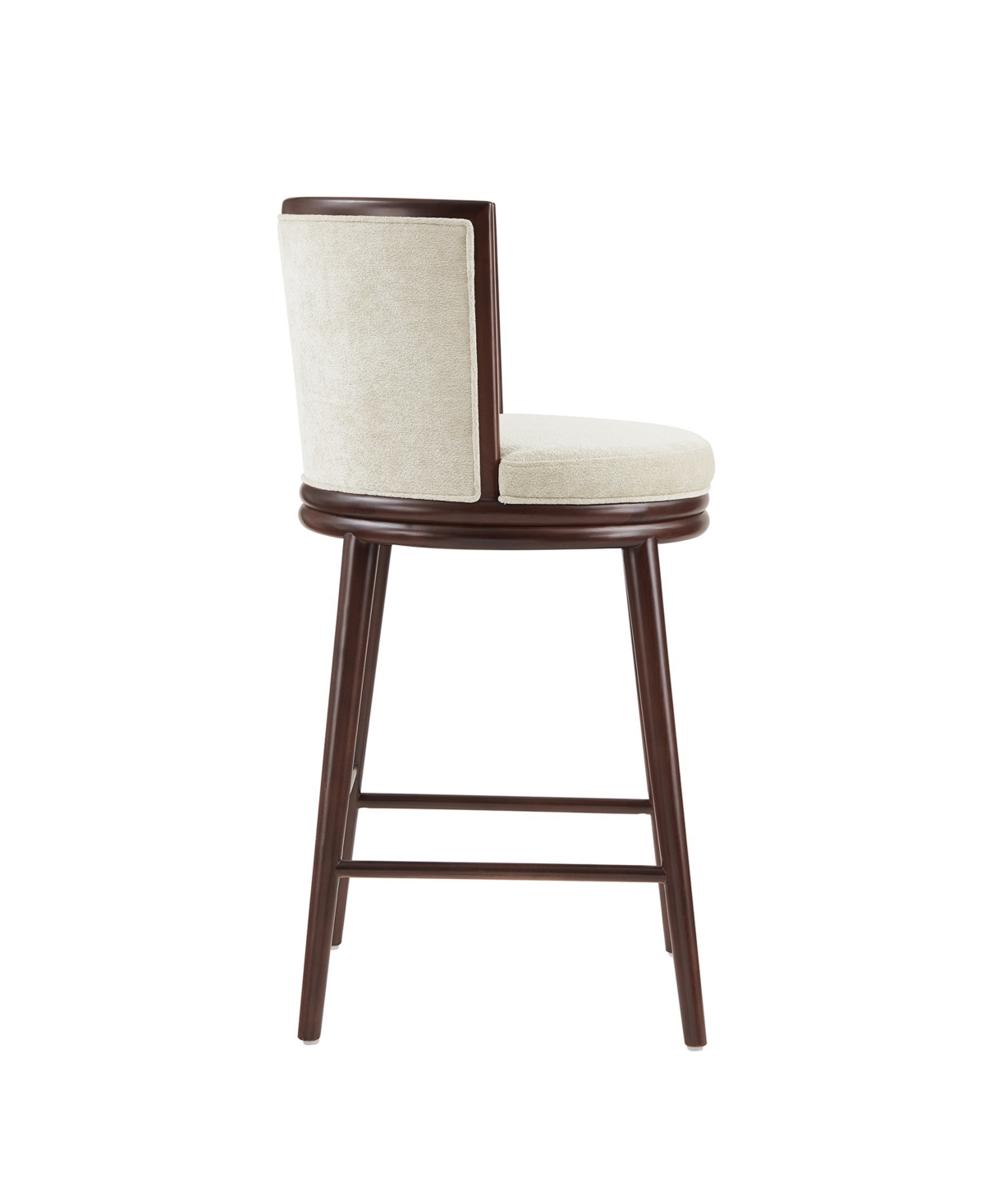 Manhattan Comfort 40" Evalyn Chenille Upholstered Barstool In White