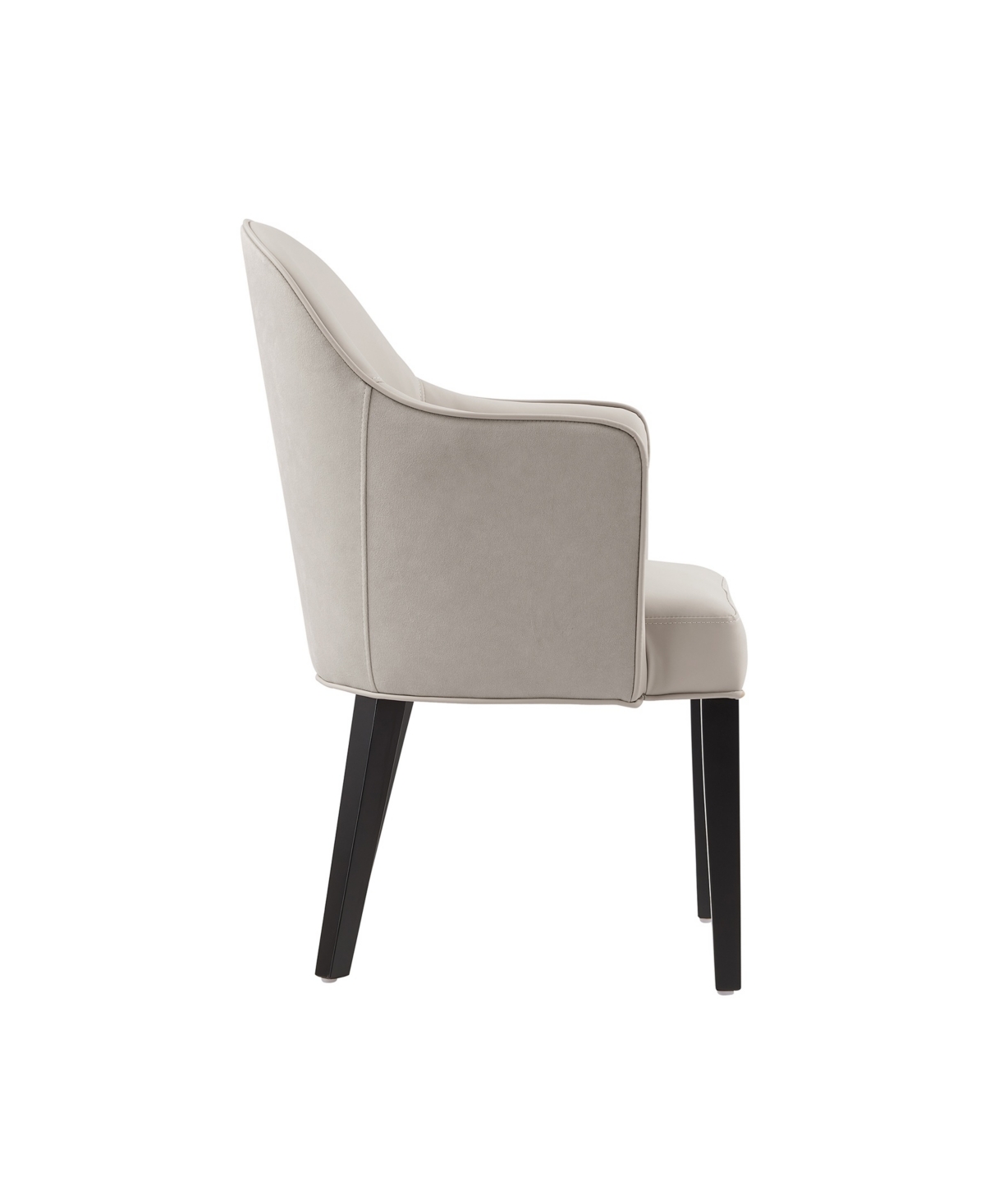 Manhattan Comfort 36.41" Hillman Faux Leather Upholstered Dining Armchair In Gold