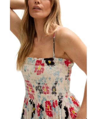 Women's Jessica Detachable Strap Poppy Print Midi Dress