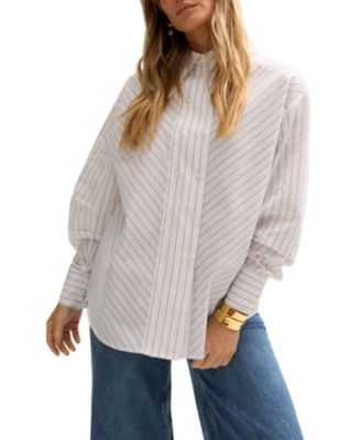 Women's Dapper Double Placket Stripe Shirt