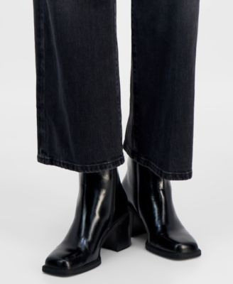 Women's High-Rise Wide-Leg Ankle-Length Jeans 