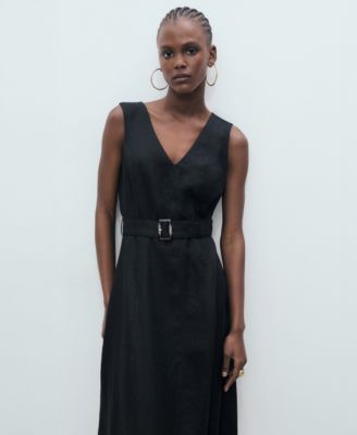 Women's Flared Linen Dress