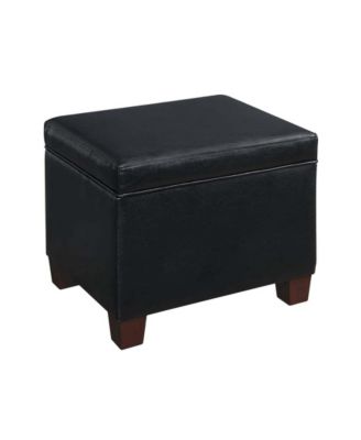 21.75" Faux Leather Madison Storage Ottoman