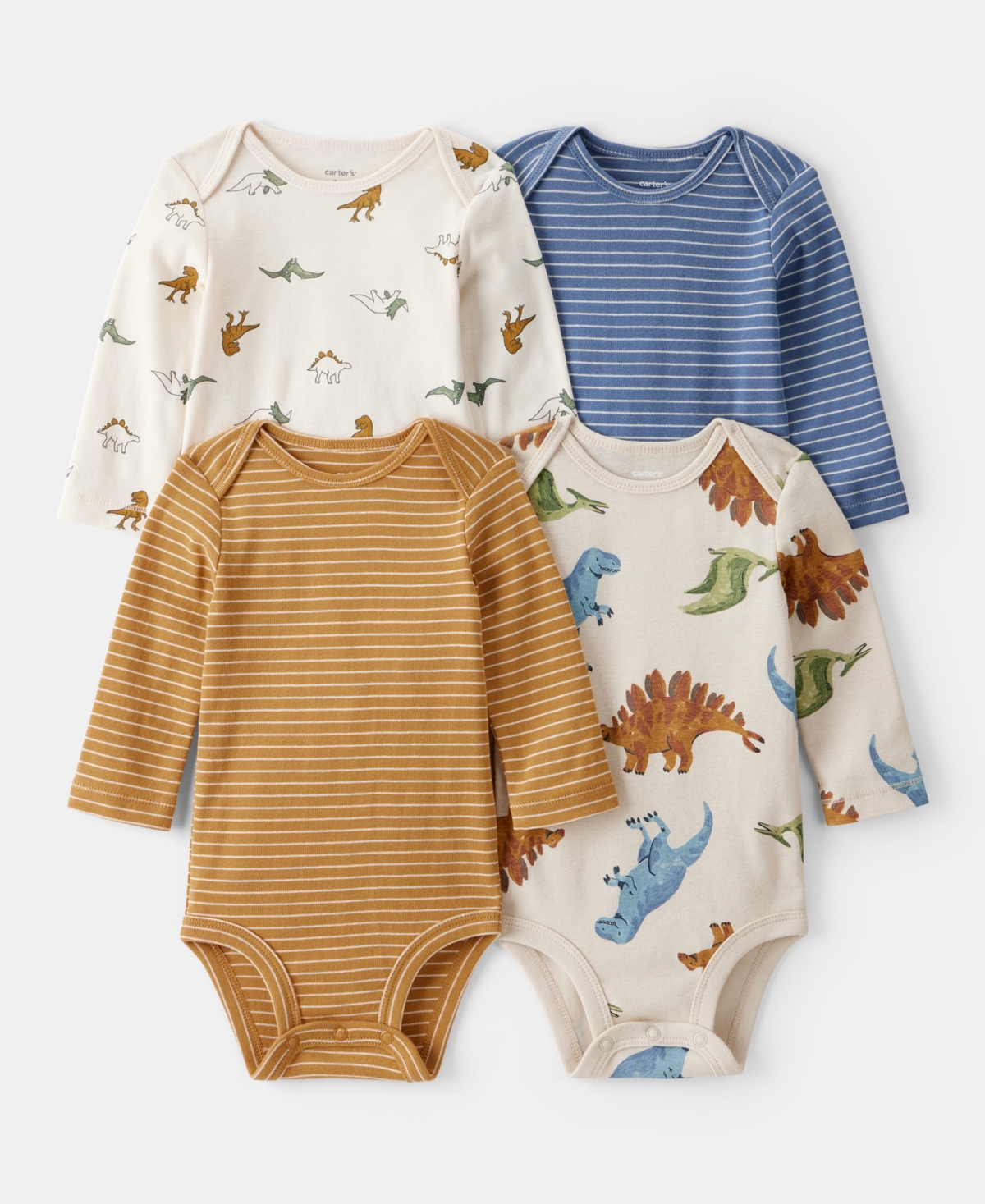 Carter's Baby Cotton Long-Sleeve Bodysuits, 4 Pack