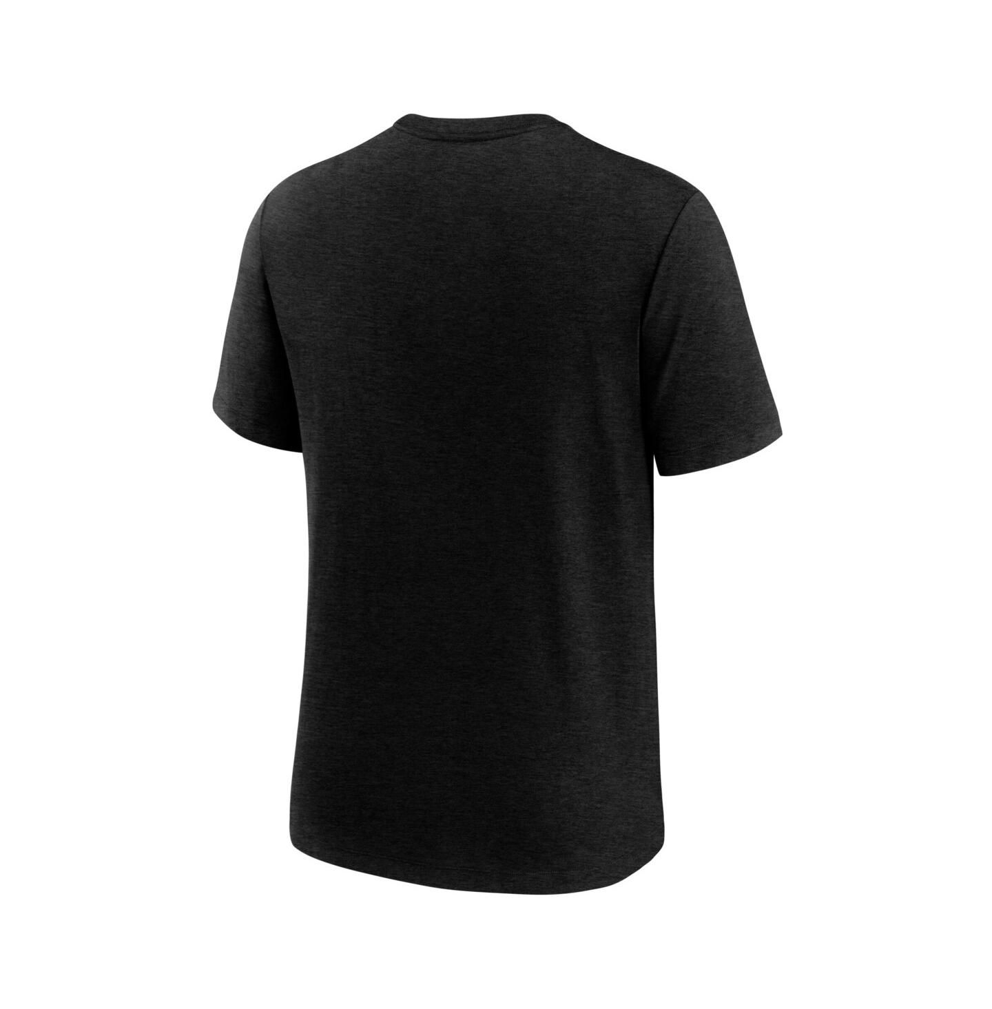 Мужская футболка Nike Heather Black Las Vegas Raiders Long Pass Tri-Blend — фото 2