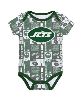 Baby Boys and Girls 3-Piece New York Jets Play Day Bodysuit Set