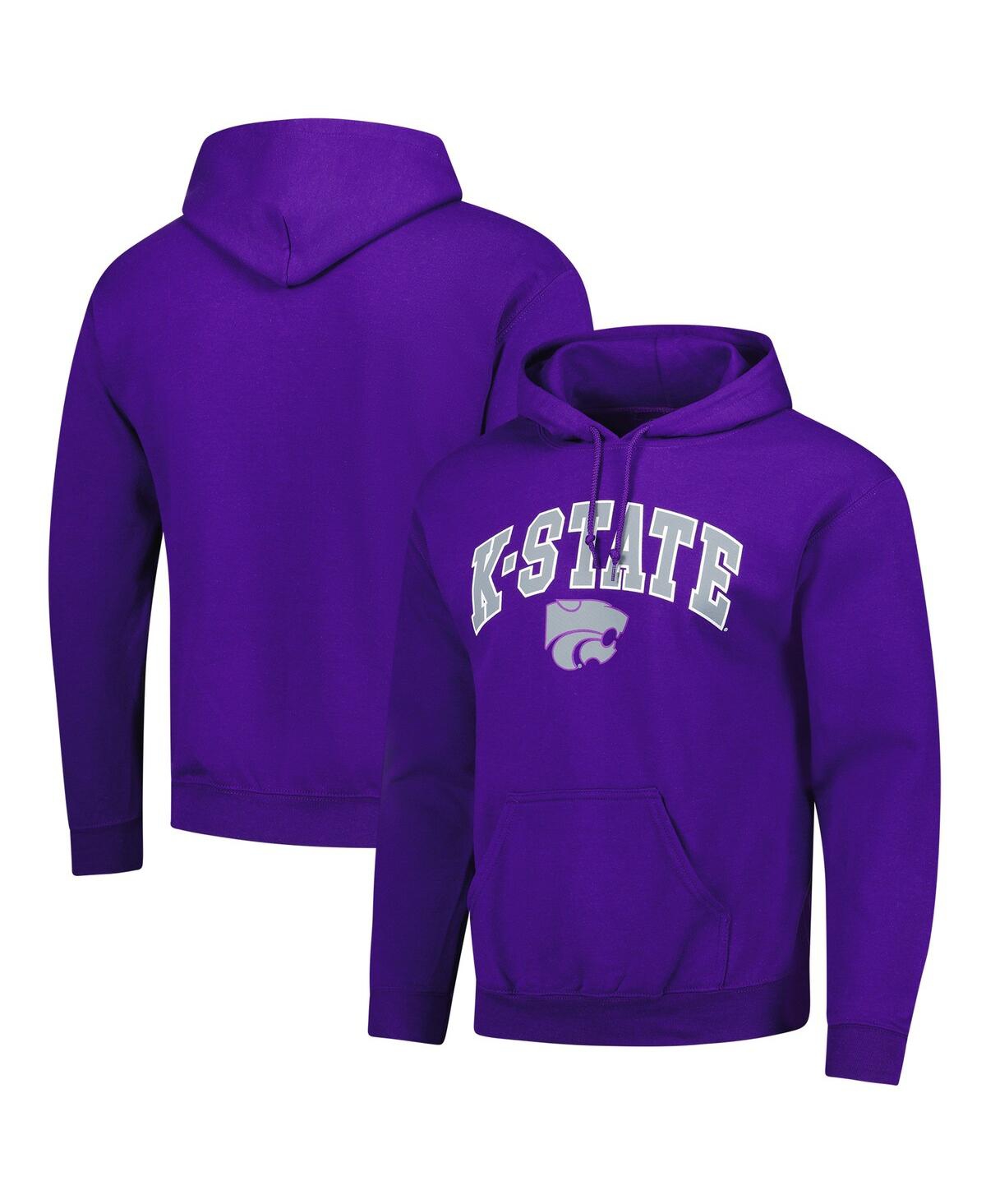 Men's Purple Kansas State Wildcats Logo Fleece Pullover Hoodie - Purple