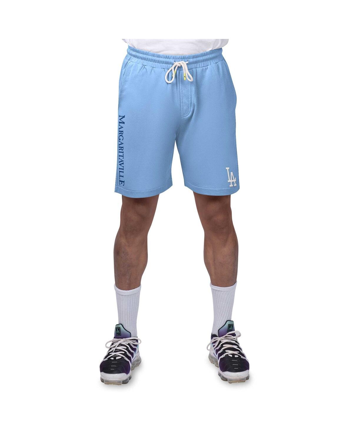 Men's Light Blue Los Angeles Dodgers Peached French Terry Shorts - Light Blue