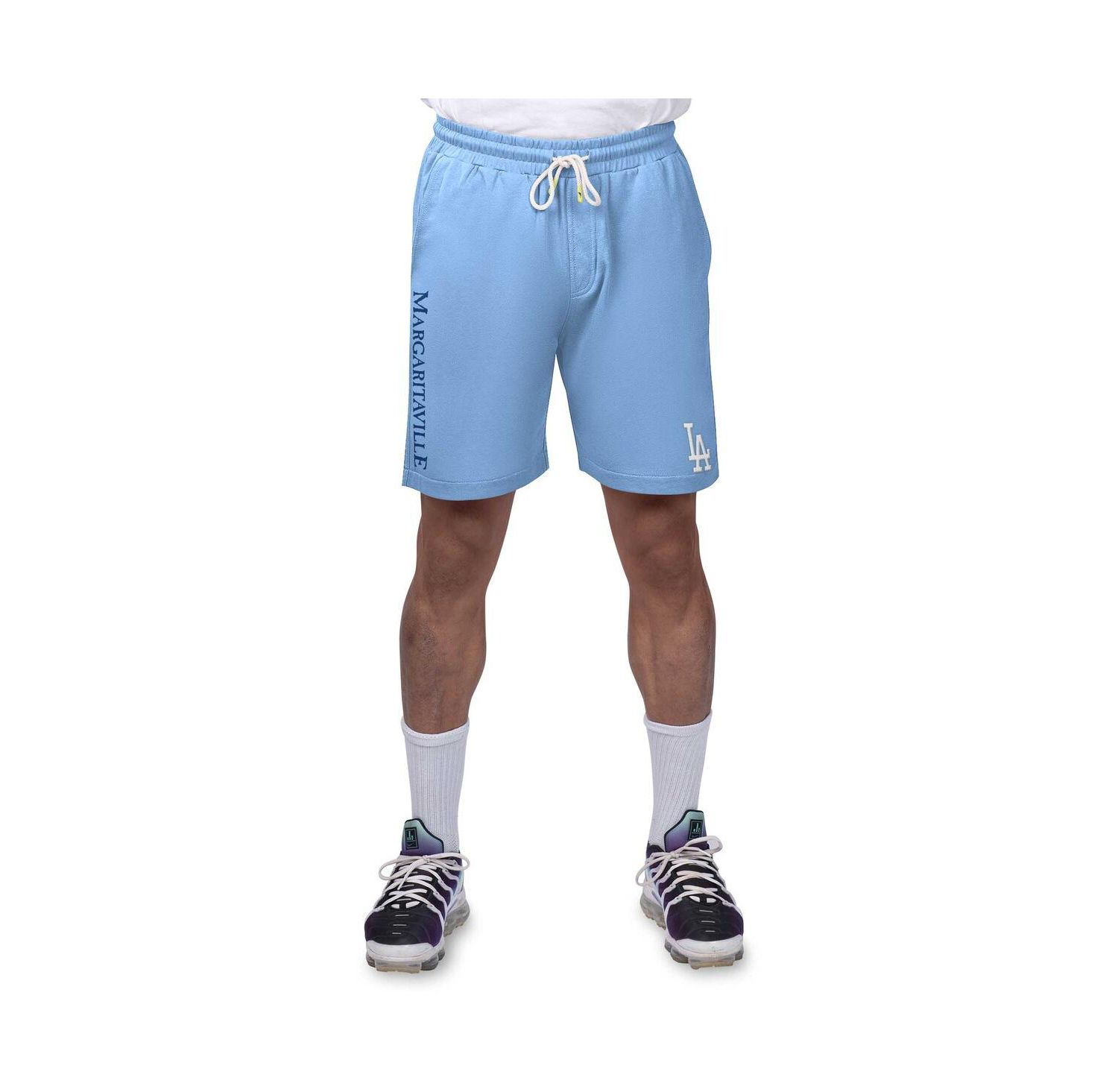 Men's Light Blue Los Angeles Dodgers Peached French Terry Shorts
