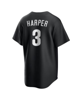 Men's Bryce Harper Black Philadelphia Phillies Lights Out Replica Player Jersey