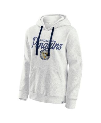 Women's Oatmeal Pittsburgh Penguins True Classics Quilted Pullover Hoodie