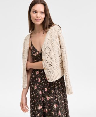 Print Mix Button Through Midi Dress