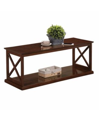 47" Medium-Density Fiberboard Coventry Coffee Table with Shelf