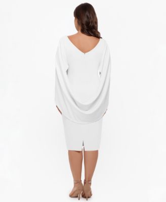 Plus Size Ruched Cape Dress