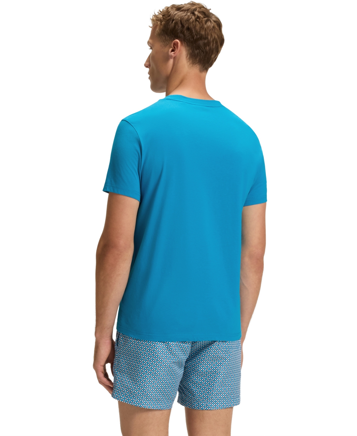 Hugo Boss Boss By  Men's Spf 50+ Uv Protection Cotton-jersey T-shirt In Blue
