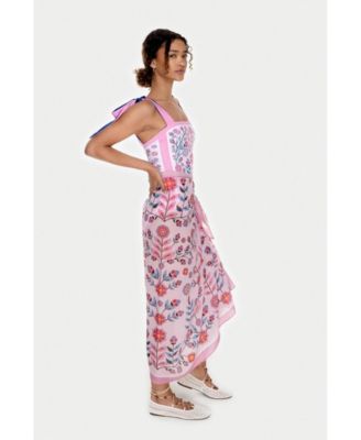Women's Beach Sarong Wrap - Pink Garden