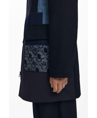 Women's Straight patchwork coat