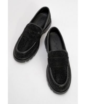 Babel Stone Embellished Suede Loafer (Women)