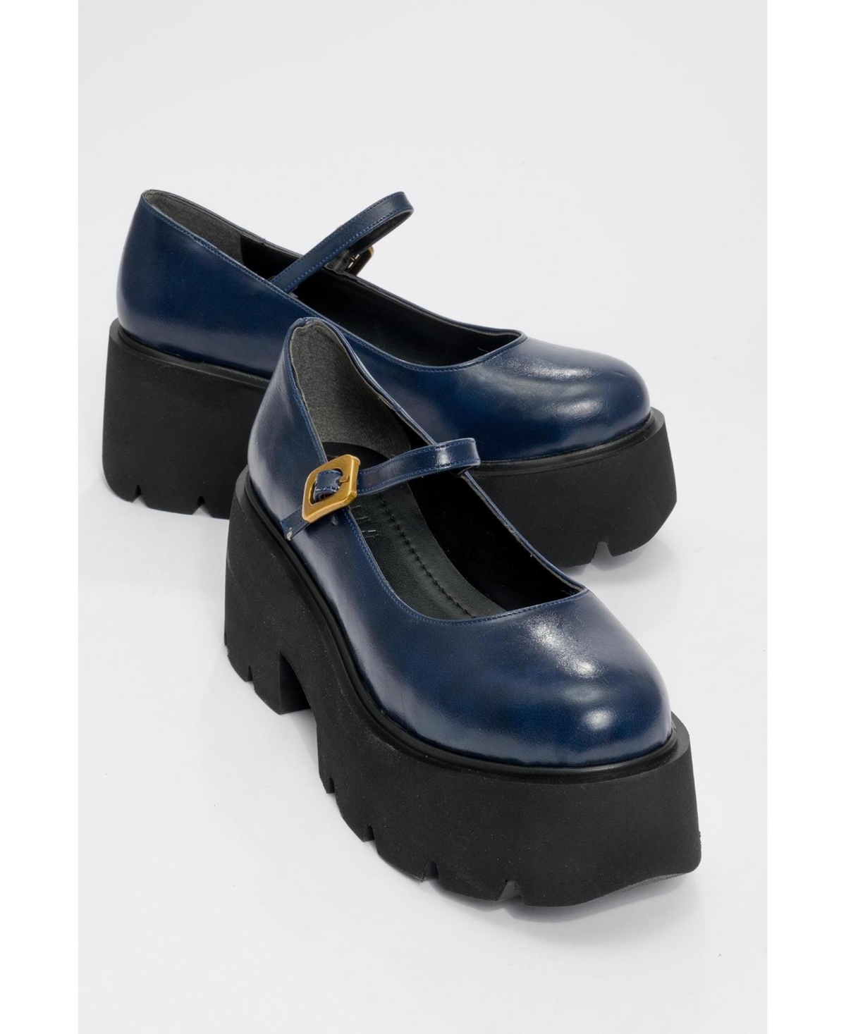 Linley Platform Loafer (Women) - Navy faux leather