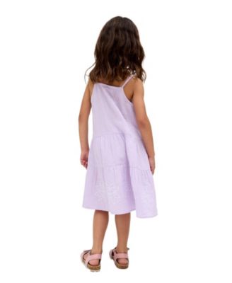 Little Girls Raffya Camilla Tiered Lace Insert Dress