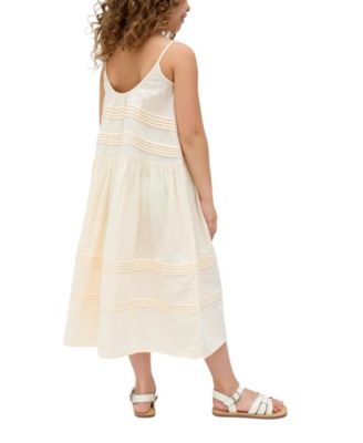 Swish Pin Tuck Embroidered Dress