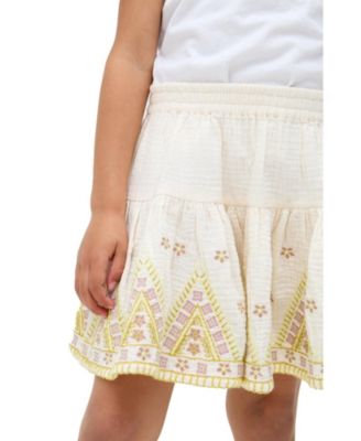 Little Girls Raffya Staranisse Tiered All Over Embroidered Skirt