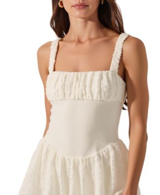 Women's Boucle Knit Fit & Flare Mini Dress