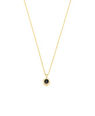 Classicharms Skyler Molten Solitaire Cubic Zirconia Pendant Necklace - Goldblack 52$