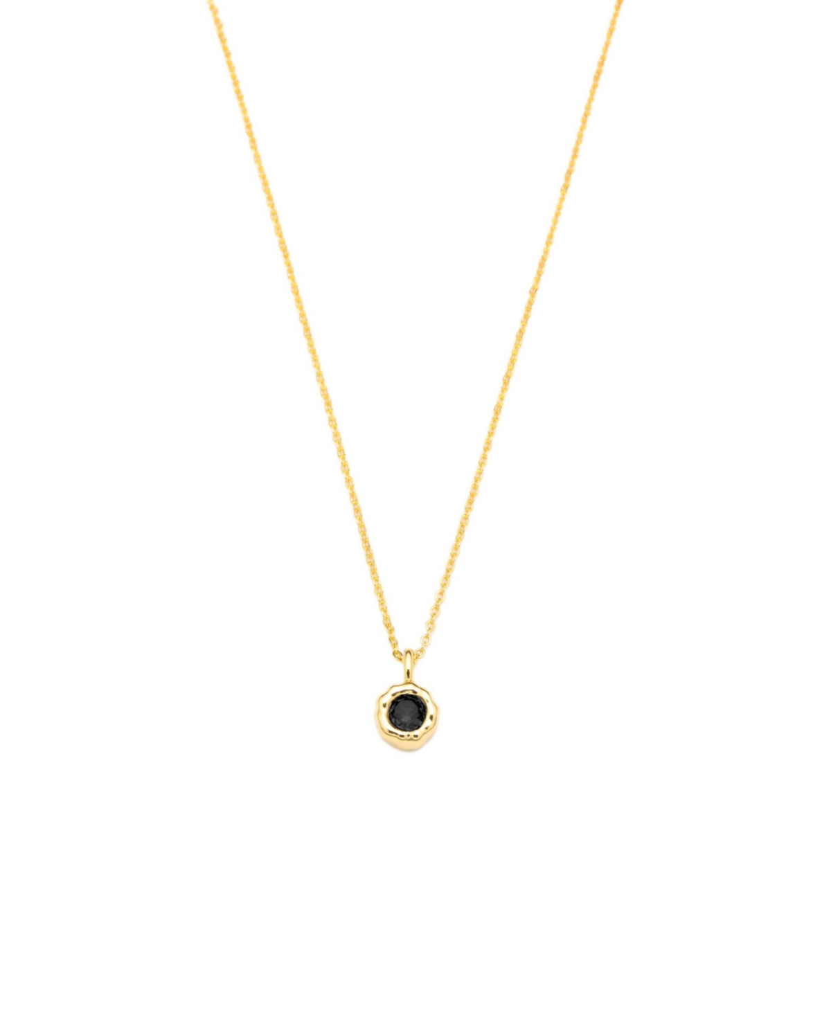 Skyler Molten Solitaire Cubic Zirconia Pendant Necklace - Gold/clear