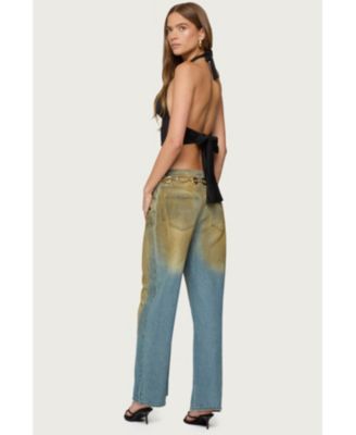 Women's Aiva Backless Plunge Neck Halter Top